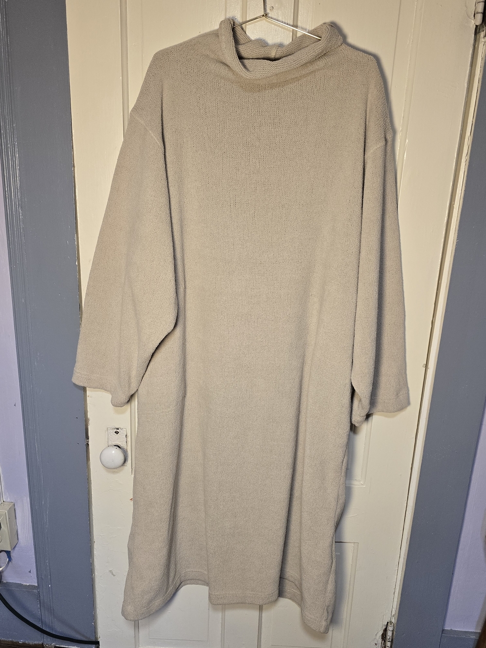 Free People Beach Blanca Oversized Knit Maxi Sweater Dress - Cream - Large